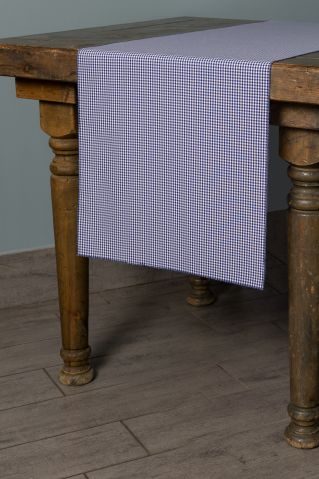 Specialty Navy Gingham Mini Check table runner
